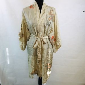NEW NOVICA 100 % SILK KIMONO robe cardigan